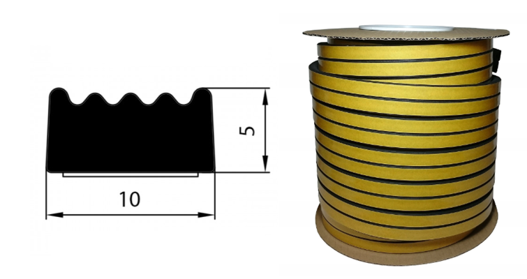 Uszczelka SD-69 10x5 Czarna 100m