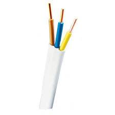 PRZEWÓD ELEKTRYCZNY 3x1,5mm DRUT PŁASKI BIAŁY