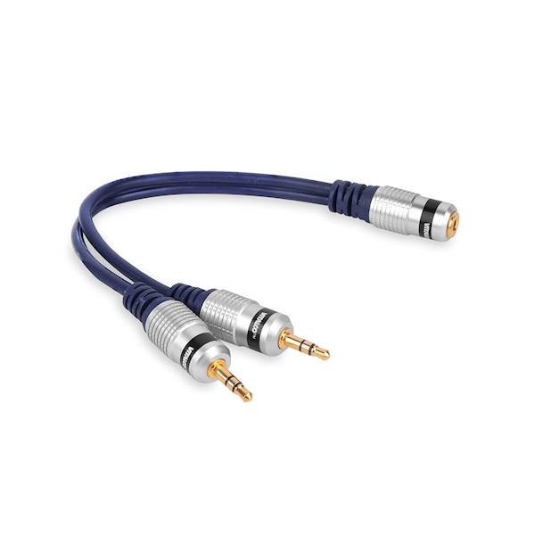 ADAPTER GN/JACK3,5mmSTEREO-2xWT/JACK3,5mmSTEREO