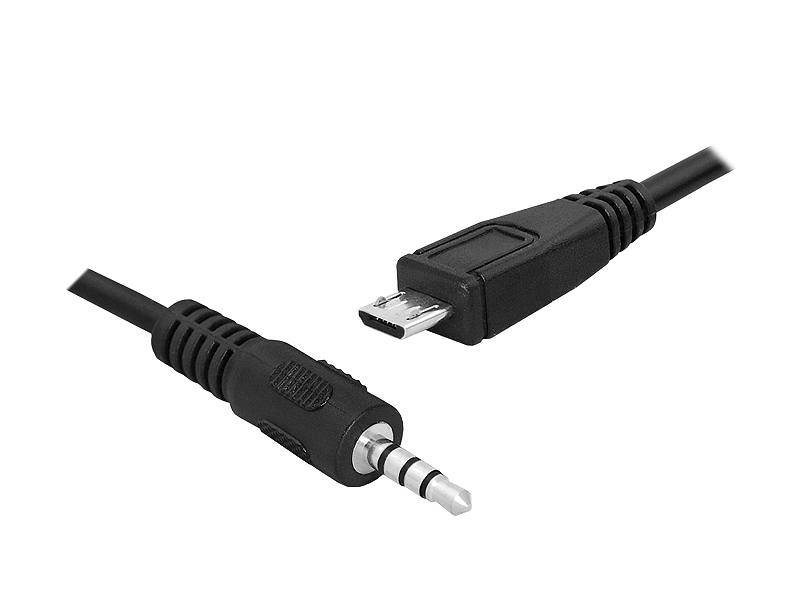KABEL POŁĄCZENIOWY microUSB-JACK3,5mm 1,5m