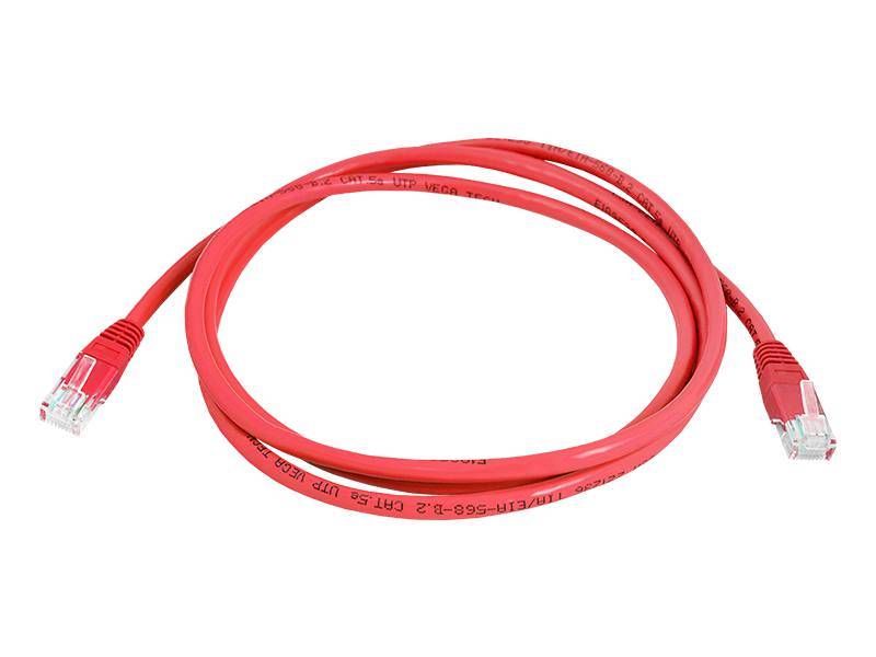 KABEL SIECIOWY KAT5 CZERWONY 3m