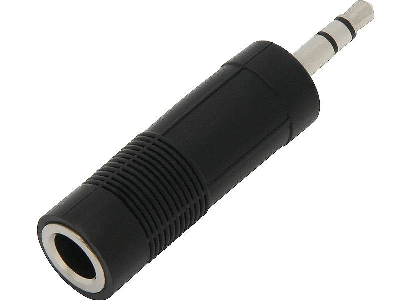 PRZEJŚCIE WTYK JACK3,5mm-GNIAZDO JACK6,3mm STEREO