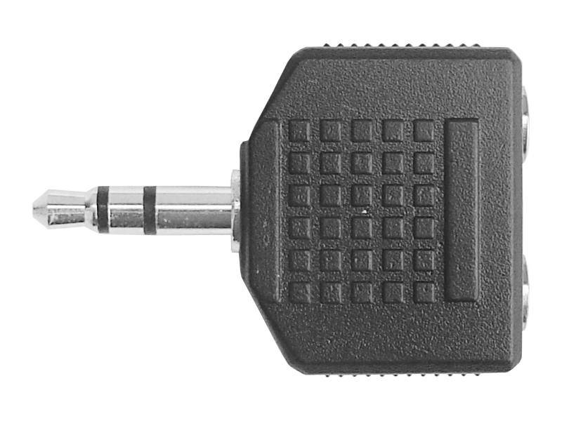 PRZEJŚCIE WTYK JACK3,5mm-2xGNIAZDO JACK3,5mm