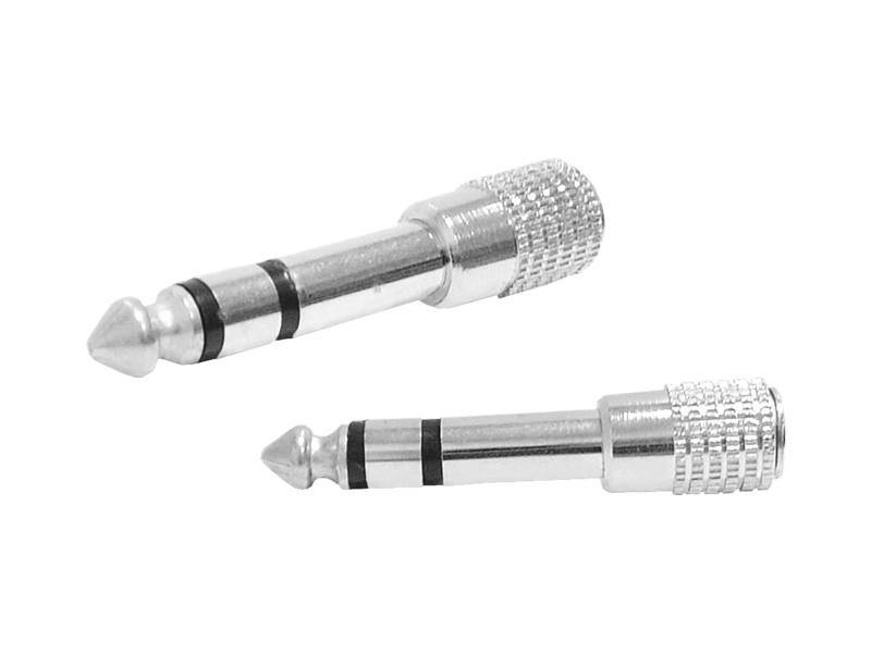 PRZEJŚCIE WTYK JACK6,3mm-GNIAZDO JACK3,5mm METAL