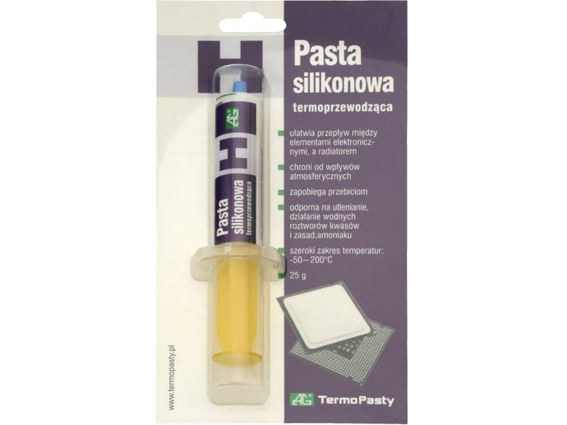 PASTA SILIKONOWA TERMOPRZEWODZĄCA 25g STRZYKAWKA
