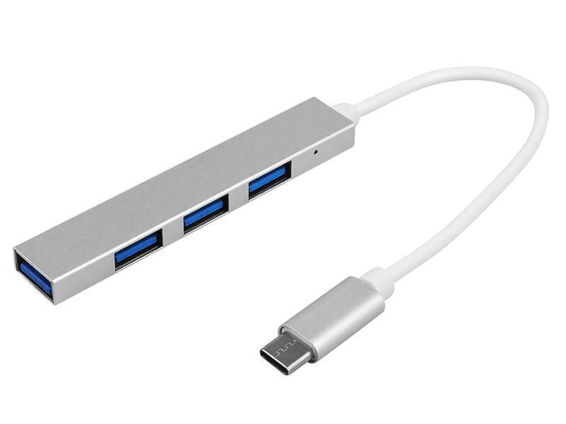ROZGAŁĘŹNIK HUB 4xGNIAZDO WTYK USB-C 3.0