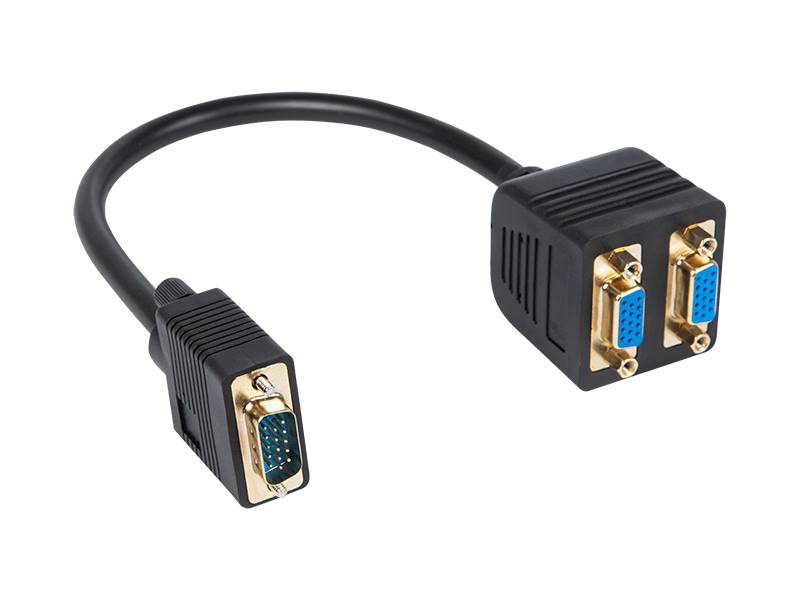 ROZGAŁĘŹNIK WTYK VGA-2xGNIAZDO VGA kostka