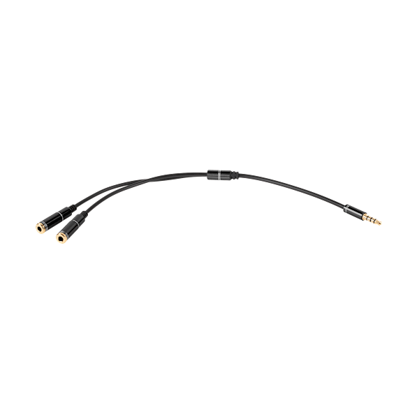 ADAPTER WTYK JACK3,5mm(4-POL)-2xGNIAZDO JACK3,5mm