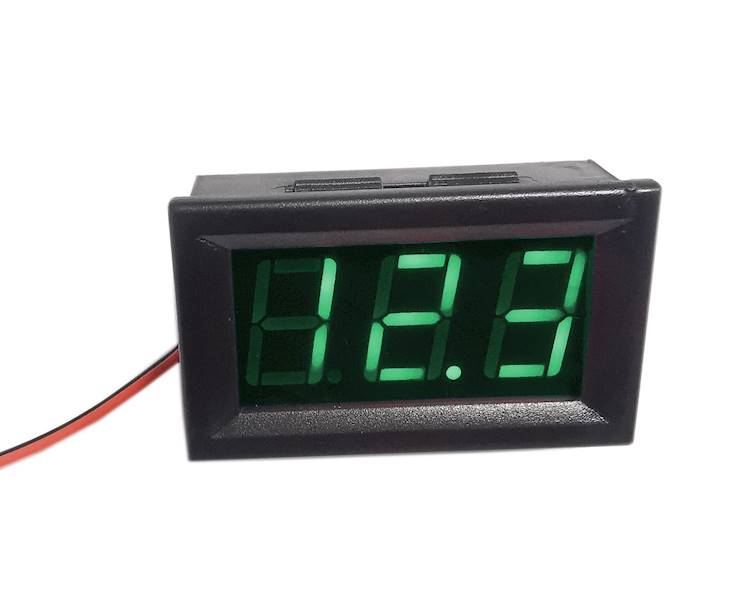 MIERNIK WOLTOMIERZ 5V-120VDC ZIELONY