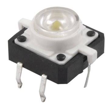 MIKROPRZYCISK 12x12mm PODŚWETLENIE BIAŁE