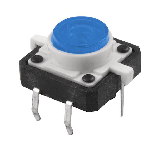 MIKROPRZYCISK 12x12mm PODŚWIETLENIE NIEBIESKIE