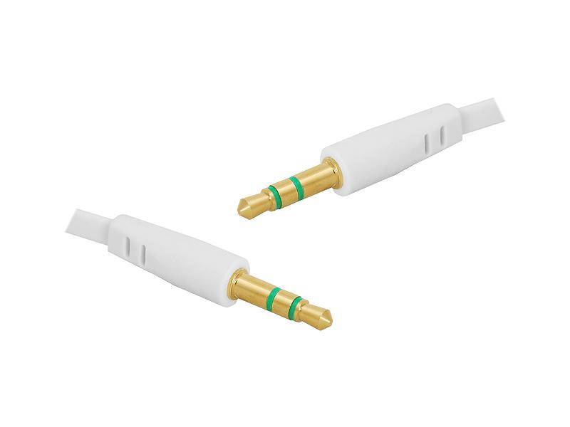 KABEL POŁĄCZENIOWY JACK3,5mm-JACK3,5mm PŁASKI 1m