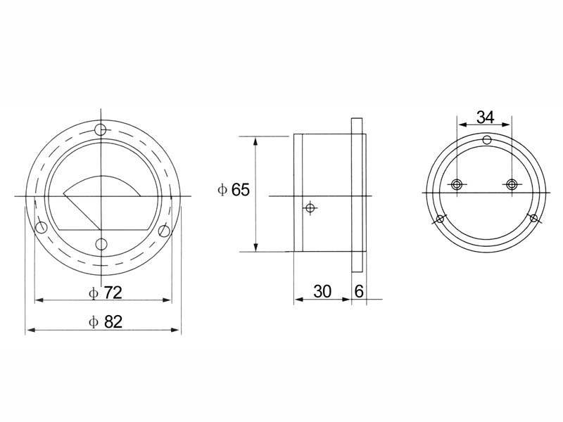 MIERNIK ANALOGOWY  30A OKRĄGŁY