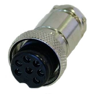 ZŁĄCZE MIKROFONOWE ŻEŃSKIE NC/CB 7P NA PRZEWÓD