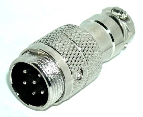 ZŁĄCZE MIKROFONOWE MĘSKIE NC/CB 6P NA PRZEWÓD
