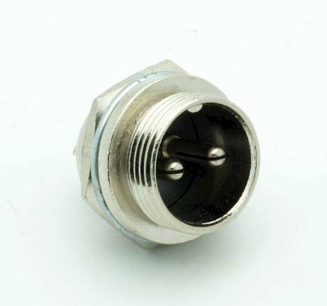 ZŁĄCZE MIKROFONOWE MĘSKIE NC/CB 2P DO OBUDOWY