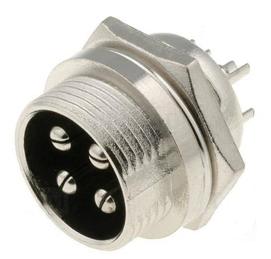 ZŁĄCZE MIKROFONOWE MĘSKIE NC/CB 4P DO OBUDOWY