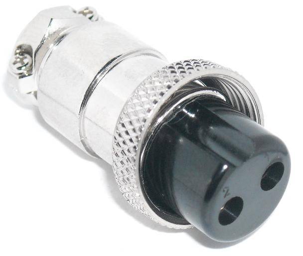 ZŁĄCZE MIKROFONOWE ŻEŃSKIE NC/CB 2P NA PRZEWÓD