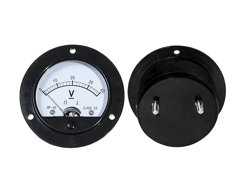 MIERNIK ANALOGOWY 40V OKRĄGŁY