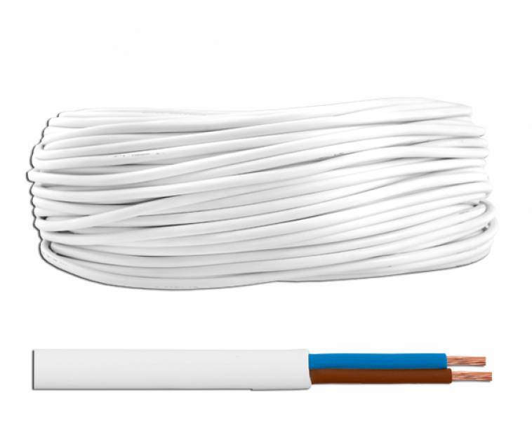 PRZEWÓD ELEKTRYCZNY 2x1,0mm LINKA BIAŁY