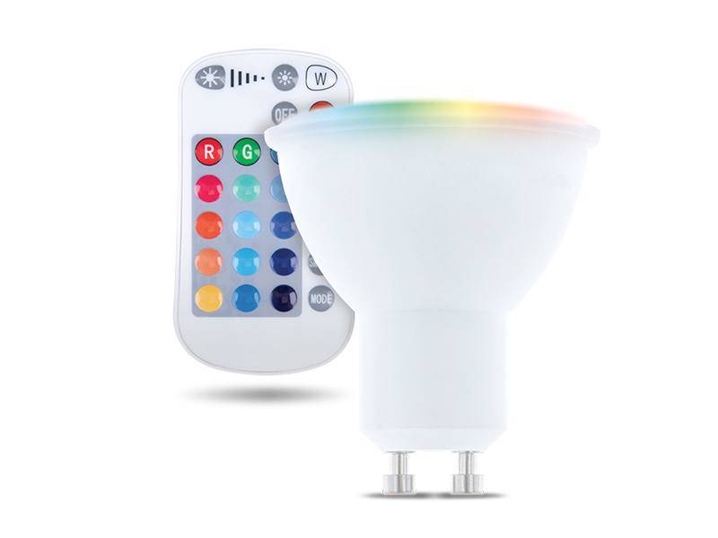 GU10 LED 230V 5W RGB Z PILOTEM