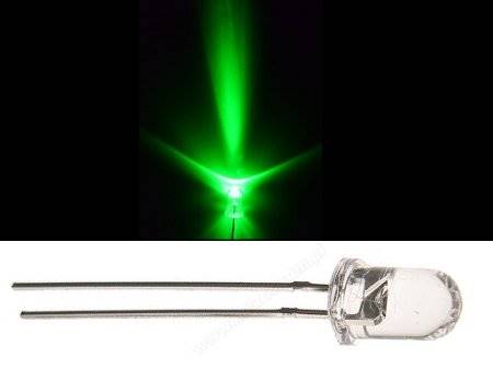LED 5mm 12V ZIELONA