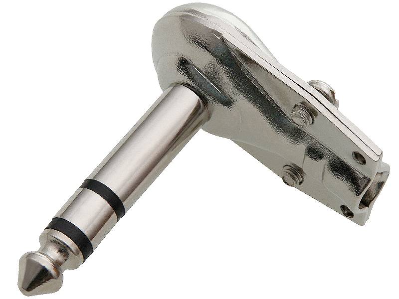WTYK JACK6,3mm STEREO KĄTOWY METAL