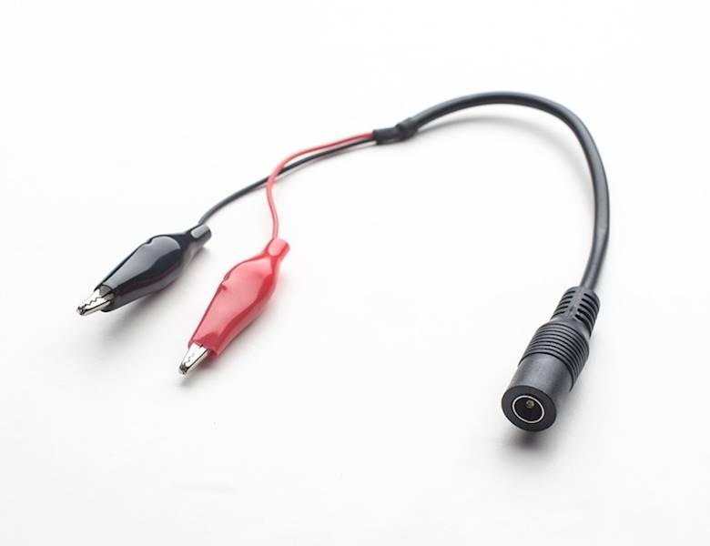 GNIAZDO DC 2,1x5,5mm Z KROKODYLKAMI