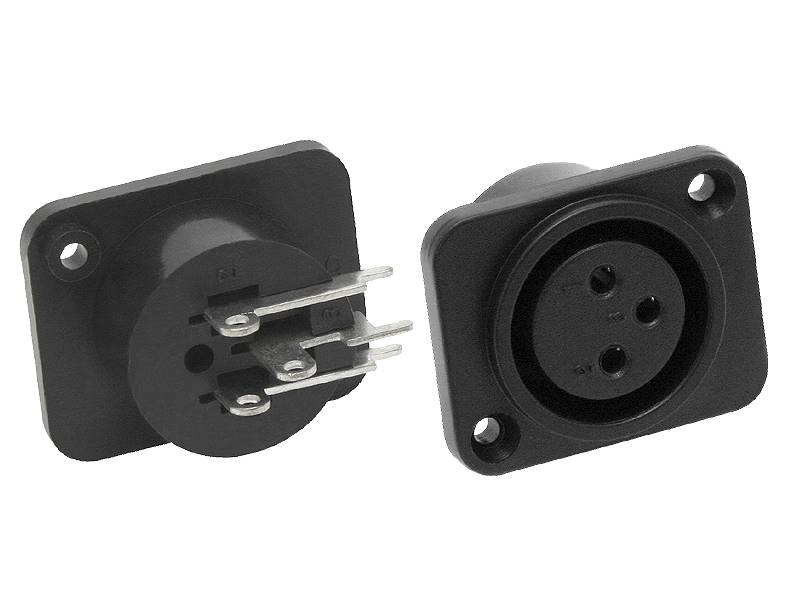 GNIAZDO MIKROFONOWE XLR 3P PLASTIK