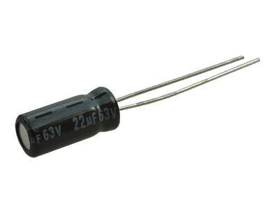 KONDENSATOR ELEKTROLITYCZNY 22uF 63V