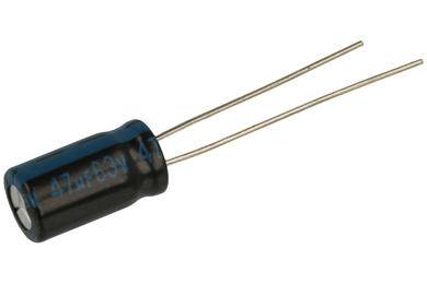 KONDENSATOR ELEKTROLITYCZNY 47uF 63V