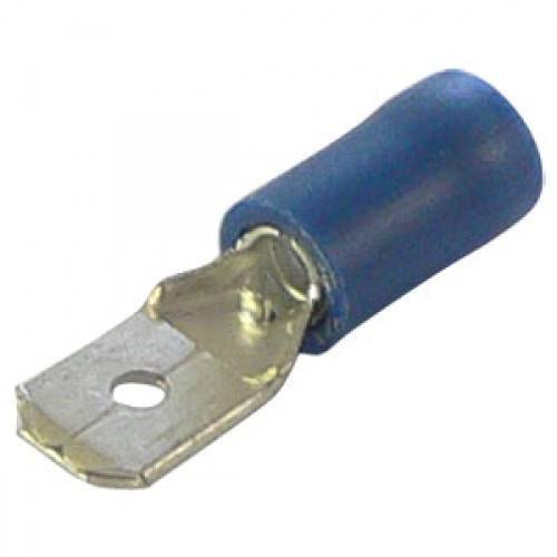 KONEKTOR IZOLOWANY MĘSKI 6,3mm NIEBIESKI