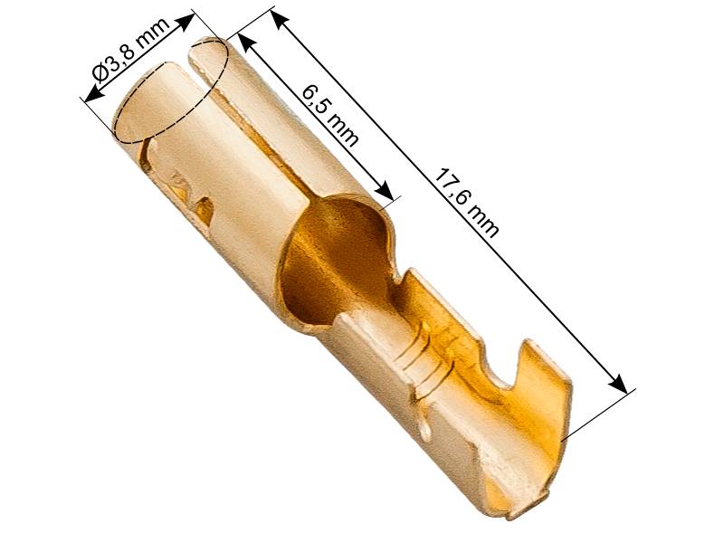 KONEKTOR ŻEŃSKI 3,8x17,6mm