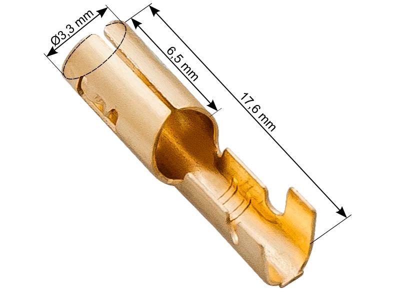 KONEKTOR ŻEŃSKI 3,3x17,6mm