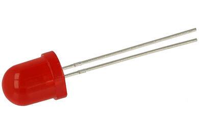 LED 8mm 2,1V CZERWONA MATOWA