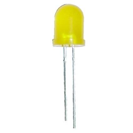LED 8mm 2,1V ŻÓŁTA MATOWA
