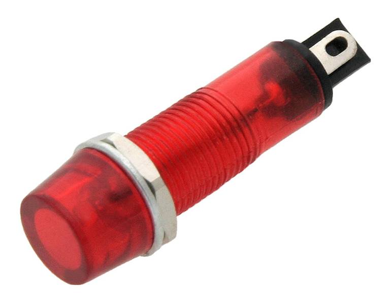 KONTROLKA LED 9mm 220VAC CZERWONA