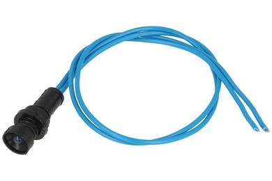 KONTROLKA LED 5mm 230V NIEBIESKA Z PRZEWODEM
