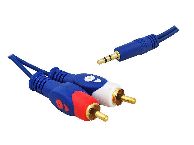 KABEL POŁĄCZENIOWY JACK3,5mm-2xRCA 3m