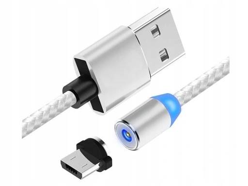 KABEL POŁĄCZENIOWY USB-USBmicro Z MAGNESEM 2,5m 