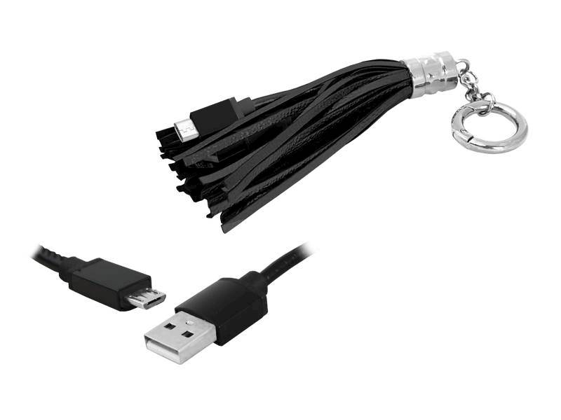 KABEL POŁĄCZENIOWY USB-USBmicro BRELOK frędzelki