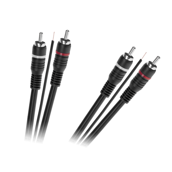 KABEL POŁĄCZENIOWY 2xRCA-2xRCA Z ŻYŁĄ STERUJĄCĄ 5m
