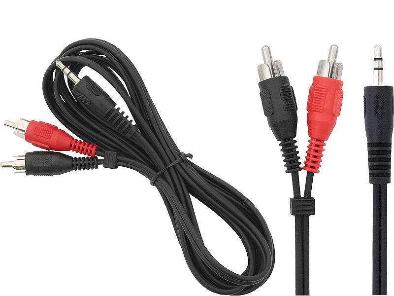 KABEL POŁĄCZENIOWY JACK3,5mm STEREO-2xRCA 5m