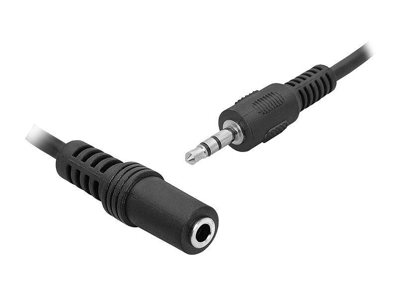 KABEL POŁĄCZENIOWY JACK3,5mm WTYK-GNIAZDO 3m