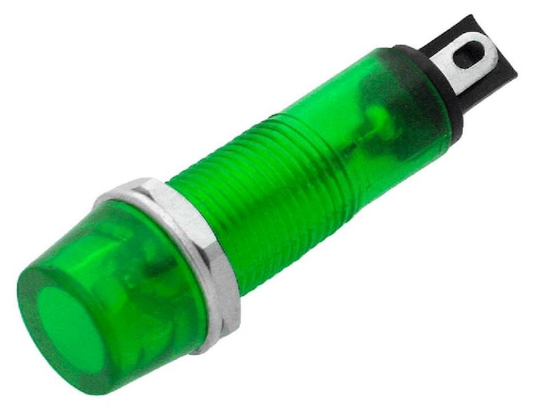 KONTROLKA LED 9mm 220VAC ZIELONA