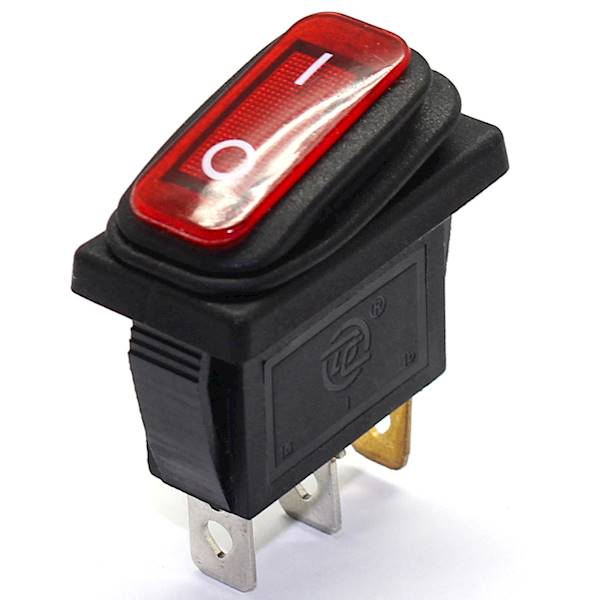 PRZEŁĄCZNIK KCD3-R ON-OFF IP65 CZERWONY