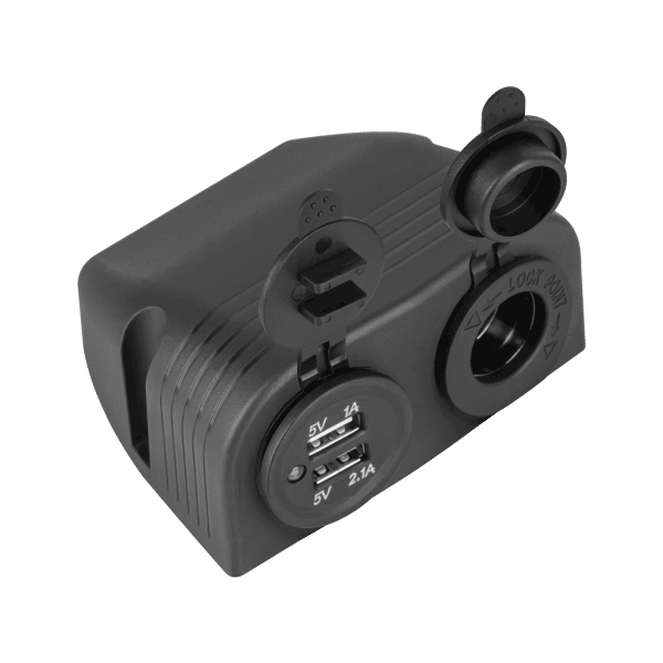 ŁADOWARKA SAMOCHODOWA NATYNKOWA 2XUSB+GN.ZAP