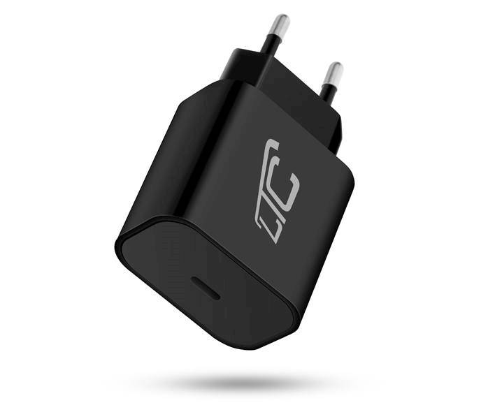 ŁADOWARKA SIECIOWA USB-C QC 3.0 20W CZARNA LTC
