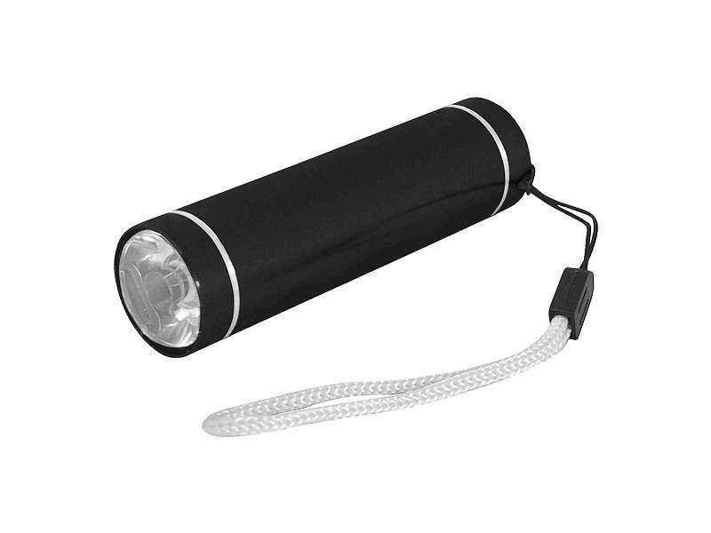 LATARKA RĘCZNA 1W ALUMINIOWA,CZARNA