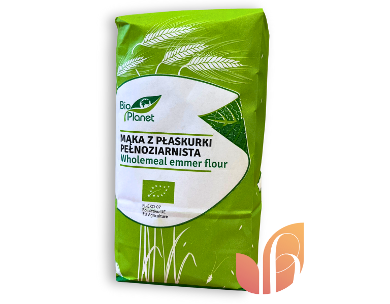 Mąka z płaskurki pełnoziarnista BIO 500g